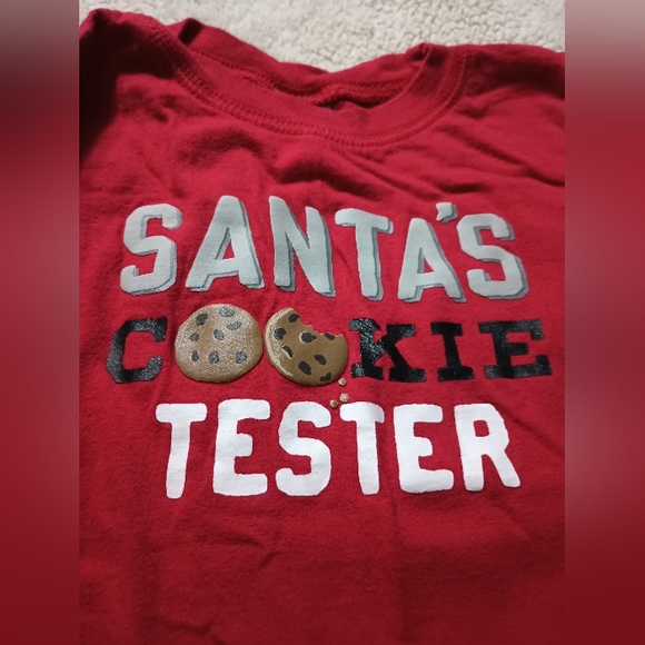 Santa's Cookie Tester T-shirt Size 18-24 months - Picture 2 of 4